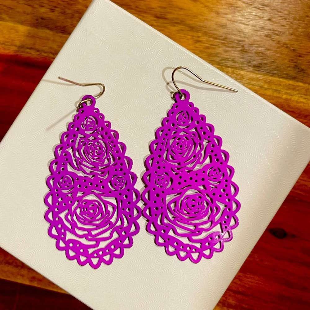 Urban Outfitters Purple Statement Earrings